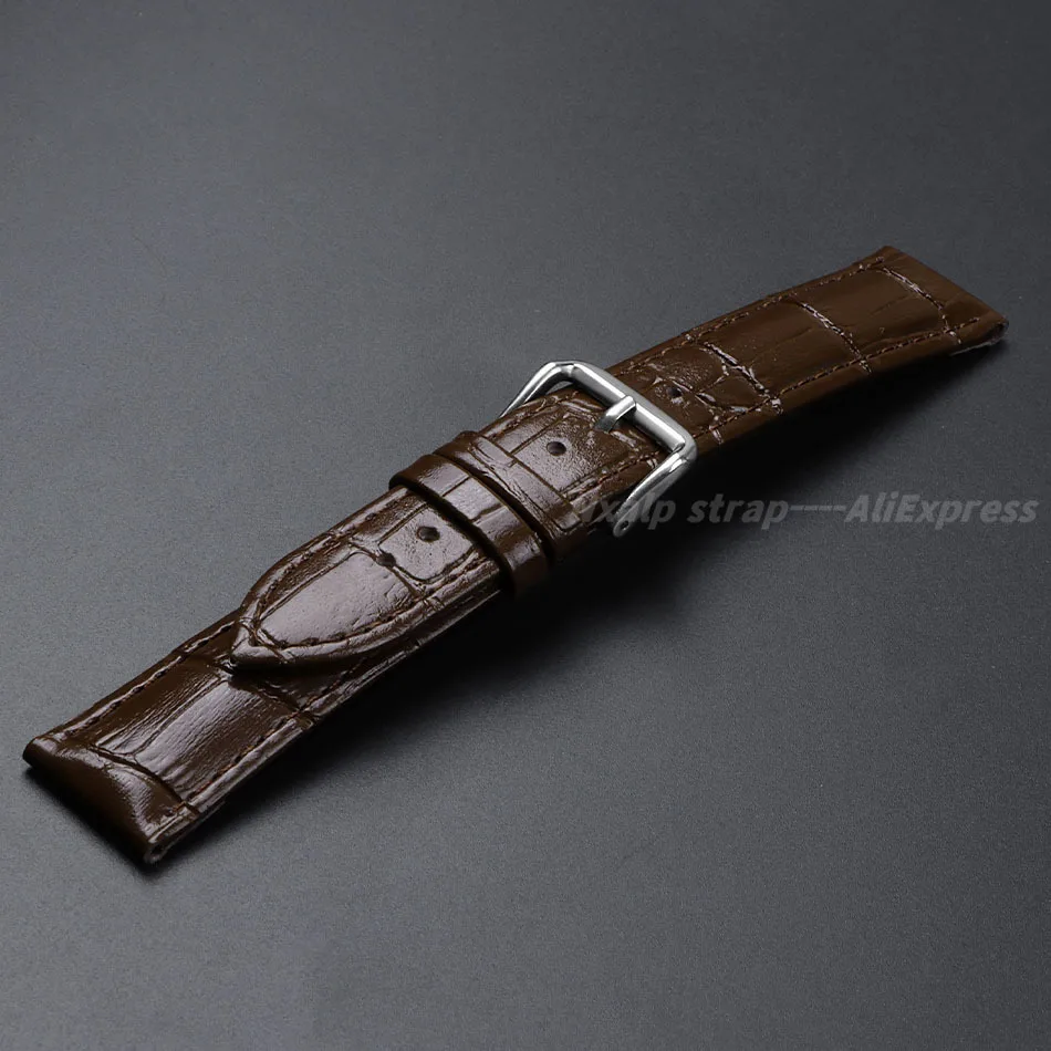 10/12/13/14/15/16/17/18/19/20/21/22/23/24mm Top Cowhide Watch Strap Soft Watch Band Men Women Replacement Wrist Belt Bracelet