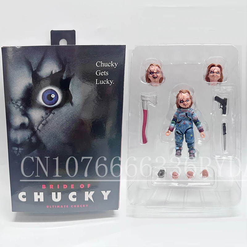 NECA Good Guys Natale Chucky Doll Gioco per bambini Sposa di Chucky Ultimate Chucky Gets Lucky Action Figure Modello Giocattoli Regalo bambola