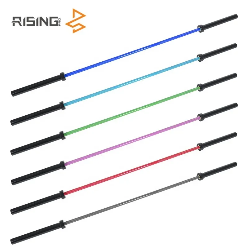 Rising womens crossafit barbell coloured olimpic barbell weightlifting ceramic  barbell