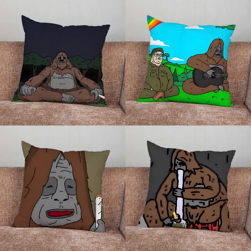 

S-Sassy the Sasquatch Pillow Case For Home Bedroom Car Office Decoration Living Room Sofa Cushion Cover Suitable