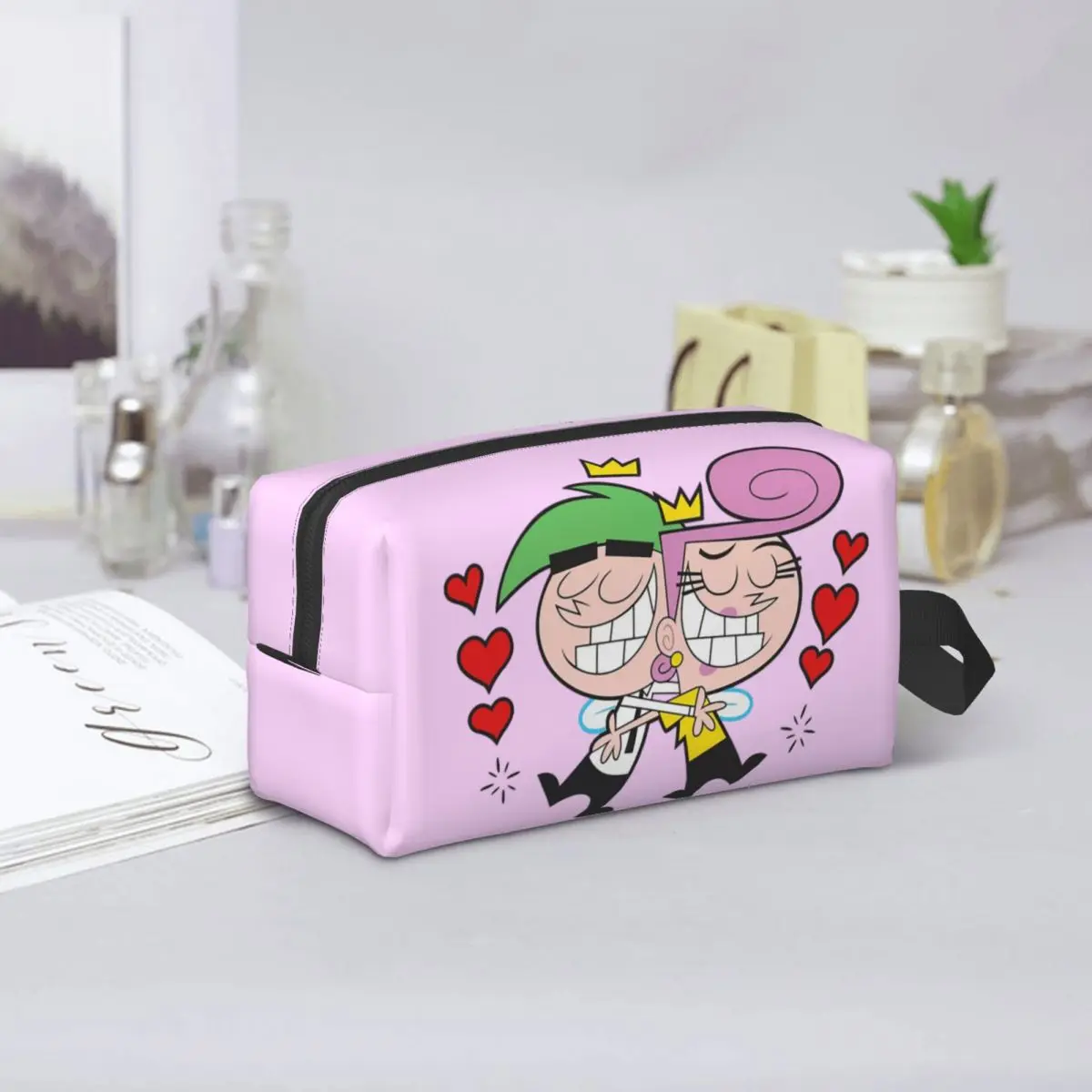 

Косметичка Fairly Oddparents Cosmo, органайзер для косметики, дорожный несессер, косметичка для женщин, дорожный пенал для косметики и туалетных принадлежностей