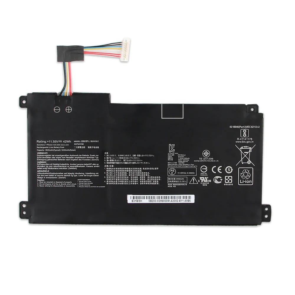 Replacement Battery B31N1912 For ASUS VivoBook 14 E410MA-EK018TS EK026TS BV162T F414MA E510MA EK017TS 0B200-03680200 With Tool