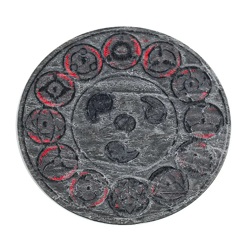 New Anime Naruto Sharingan Personalized Circular Embroidered Cloth Patch Embroidered Hole Seamless Patch Clothing Accessories