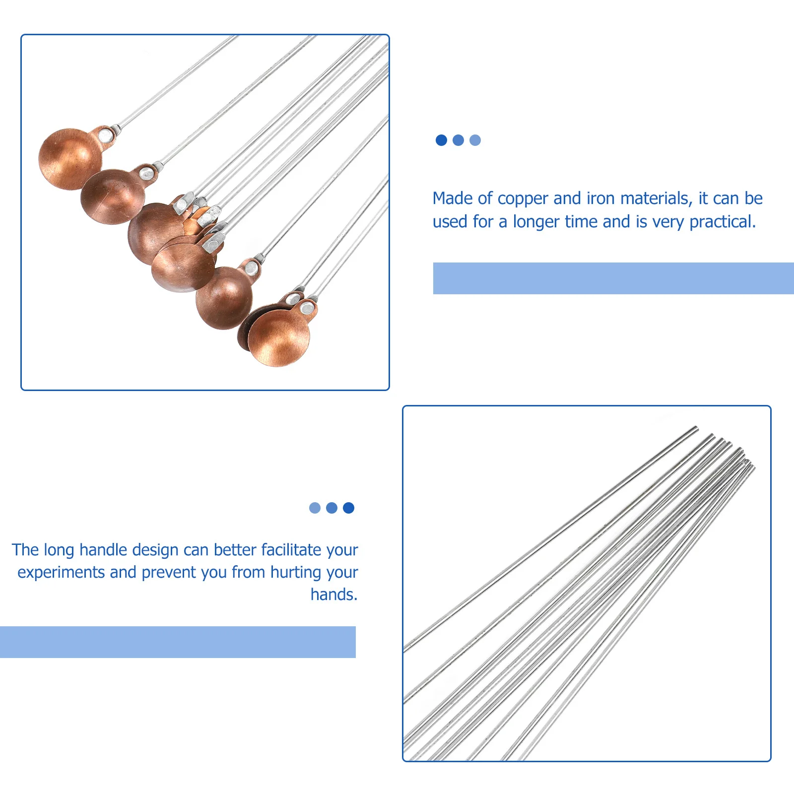 

10 Pcs Burning Spoon Teaching Instrument Combustion Chemical Experiment Tool Copper Spoons Laboratory Supplies