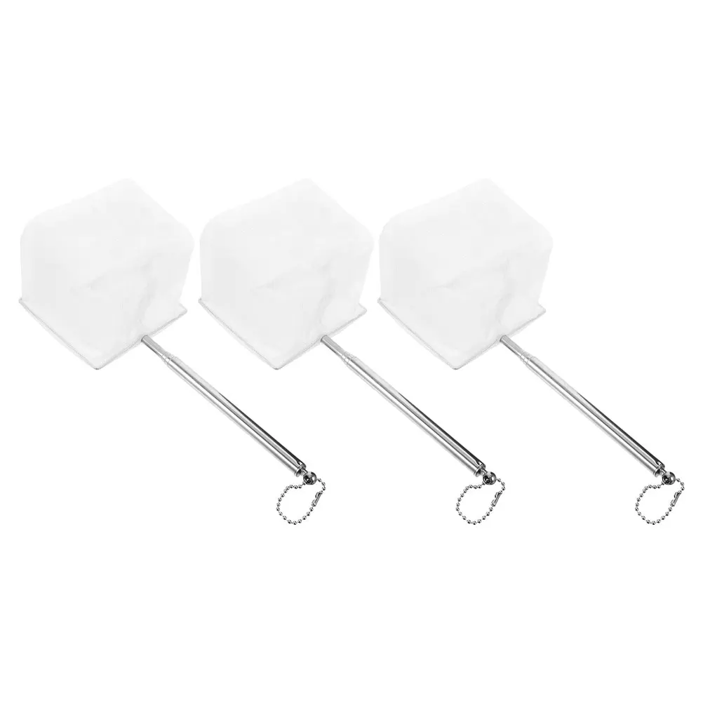 

3pcs Stainless Steel Fishing Extendable Handle Portable Mesh Net Saltwater Freshwater Various Fish Sizes Telescopic Design
