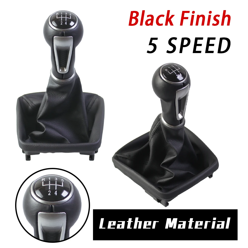High-quality New 5/6 Speed Manual For Seat Ibiza IV6J 2009-2015 Stick Shifter Gaiter Boot Cover Leather Car Styling