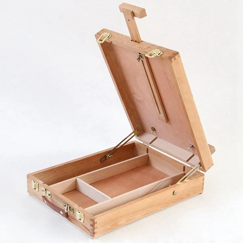 Large Adjustable Wooden Table Sketch Box Easel For Artists Art Students And Beginners