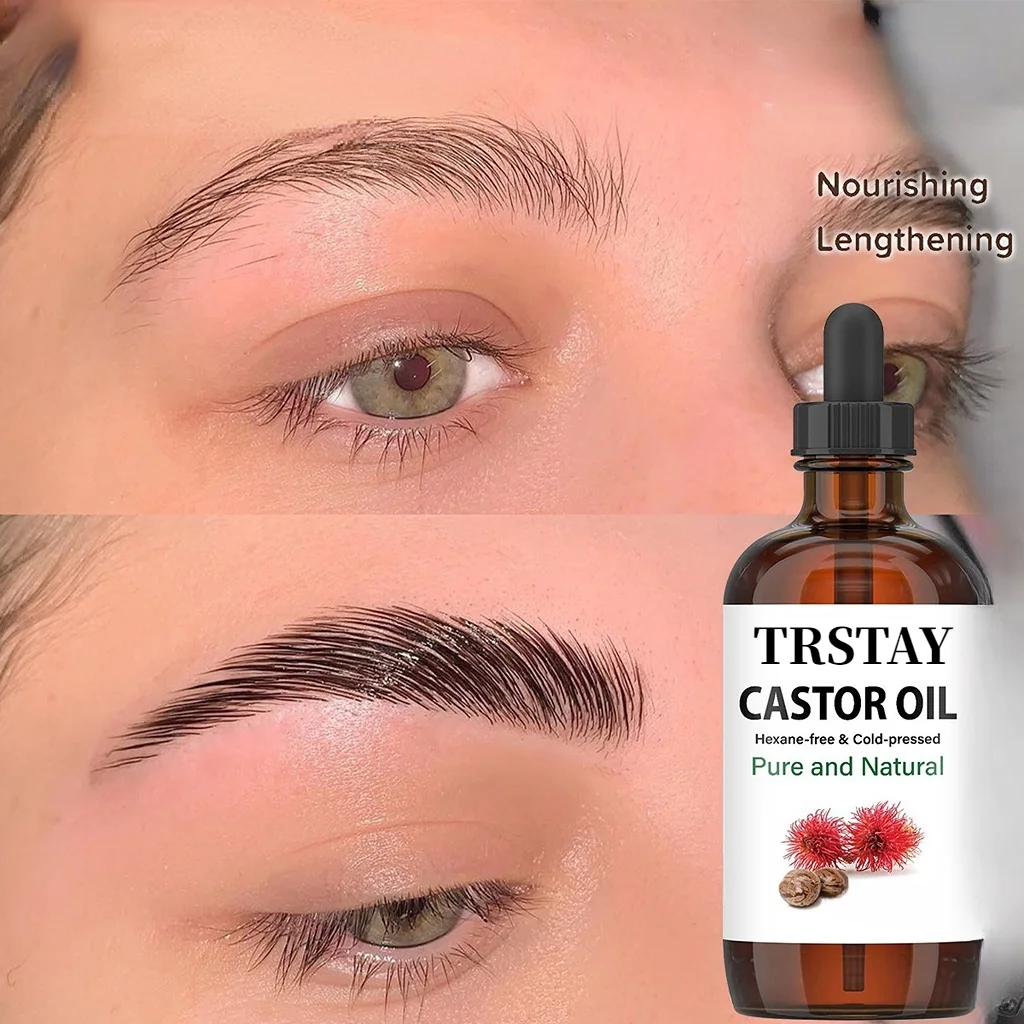 Wimper Wenkbrauw Groei Olie Brow Essentiële Oliën Essentie Anti Alopecia Castor Olie Organische 100% Pure