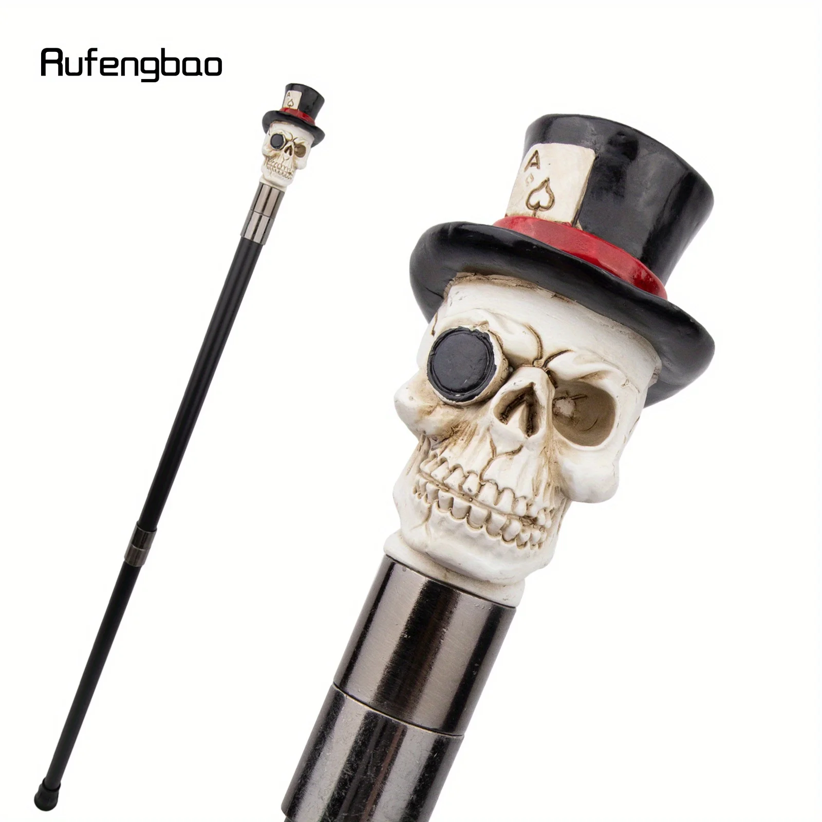 الأبيض جمجمة من الراتنج رئيس قصب موضة الزخرفية الصلب عصا شهم تأثيري قصب مقبض Crosier أداء المرحلة قصب 94 سنتيمتر