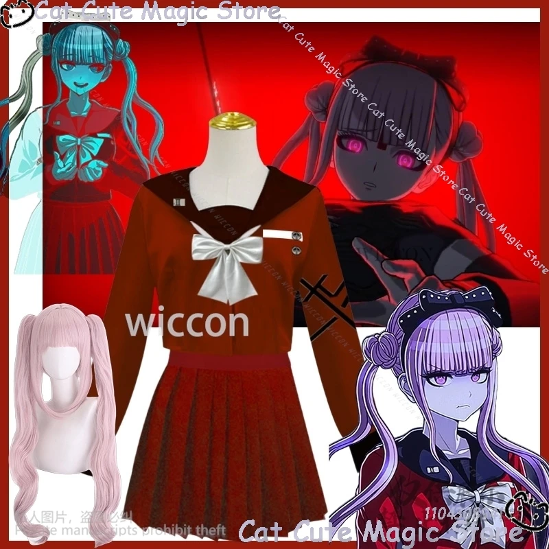 

Tsukumo Read Game The Hundred Cosplay Line Японский Jirai Kei Школьная форма для девочек JK Красное платье Розовый комикс Con наряд по индивидуальному заказу