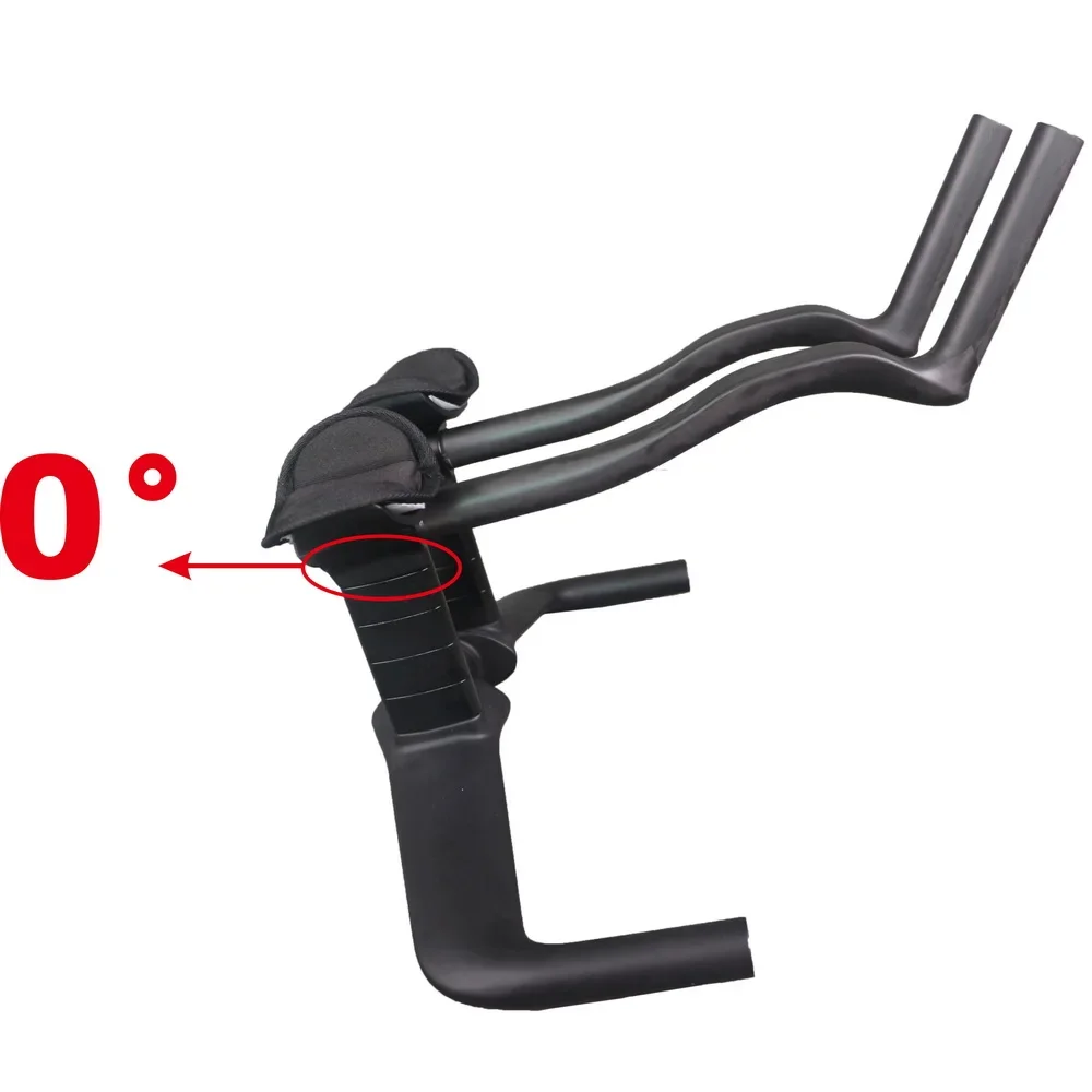 Aero Type TT Bar HB096 With 51 Degree Coupling Carbon Fiber Internal Cable 0 Degree 15 Degree 400/420mm Options