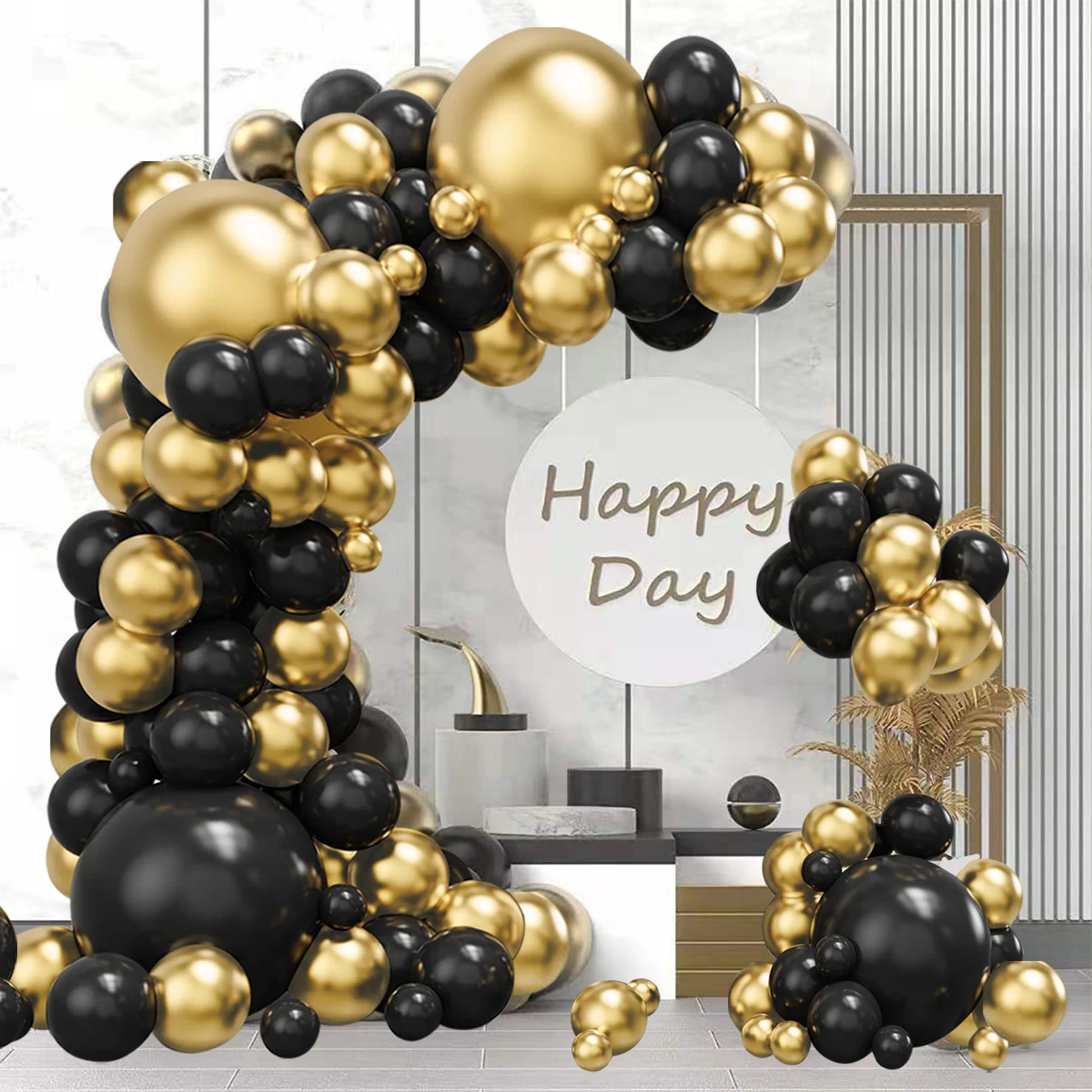 

Black Gold Balloons Garland Arch Kit Birthday Party Decor Kids Wedding Birthday Party Supplies Latex Balon Baby Shower Decors