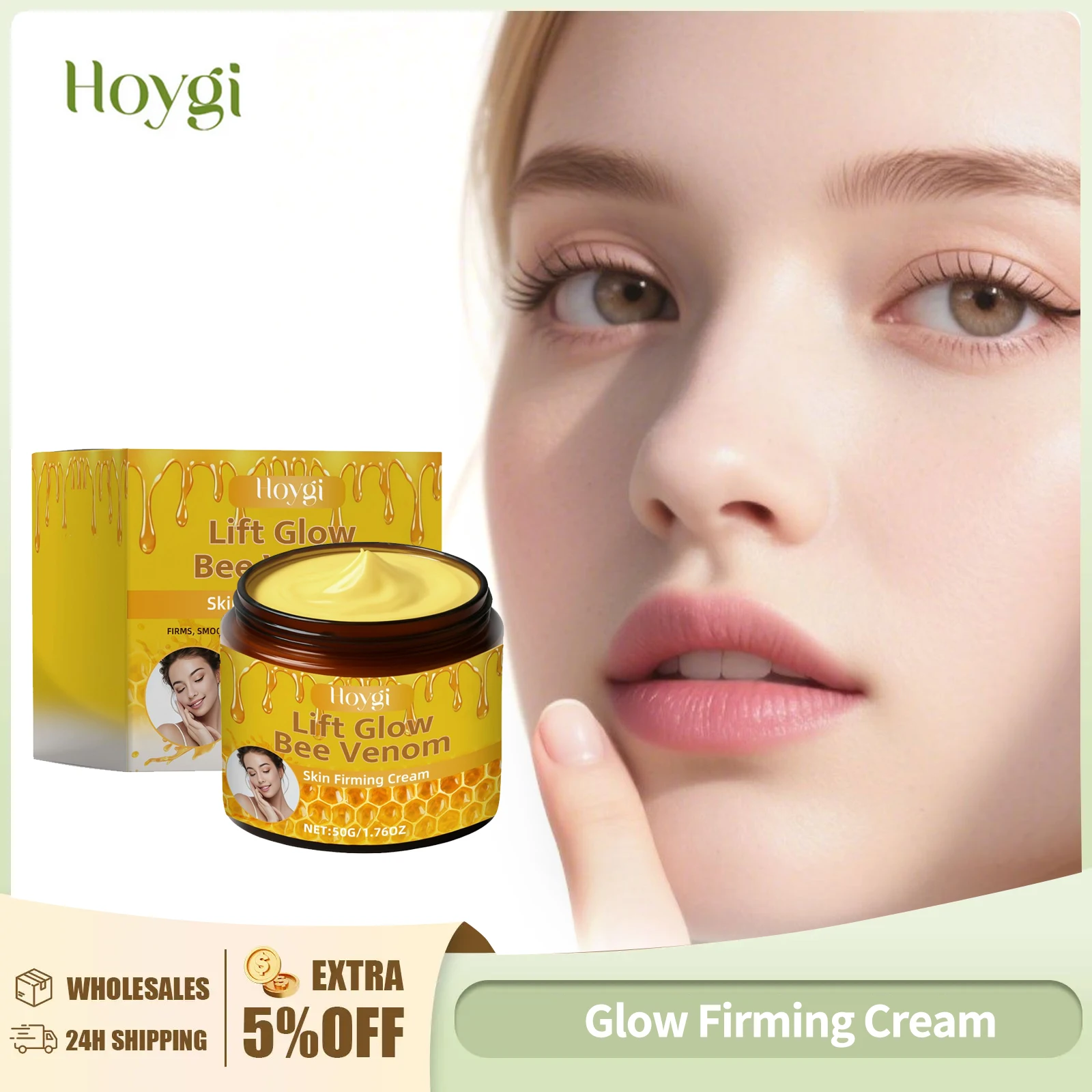 

Lifting Firming Cream Bee Venom Glow Face Cream Fade Fine Lines Smoothing Moisturizing Reduce Dryness Skin Rejuvenate Skin Care