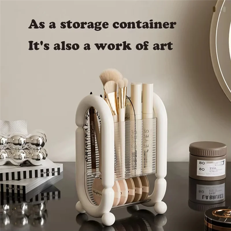 

TFORU-Acrylic Makeup Brush Holder, Transparent Lipstick & Cosmetic Storage Box, Table Organizer For Makeup Tools