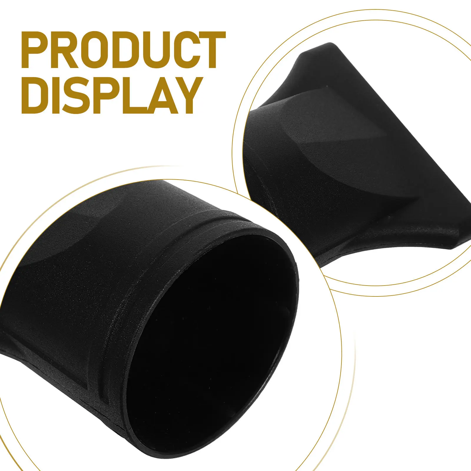 2Pcs Hair Dryer Nozzle Attachment Universal Salon Styling Concentrator Diffuser Tips Black Diameter 4.4cm-4.6cm Blow Dryer