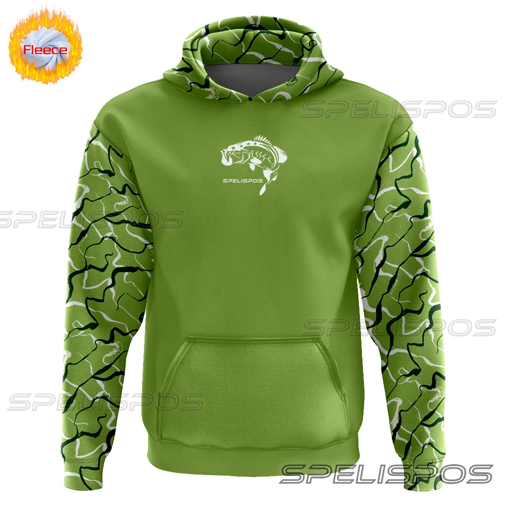 

SPELISPOS New Men's Long Sleeve Fishing Clothing Winter Warm Fishing Jacket Sweater Casual Outdoors Sports Top Hooded Clothes