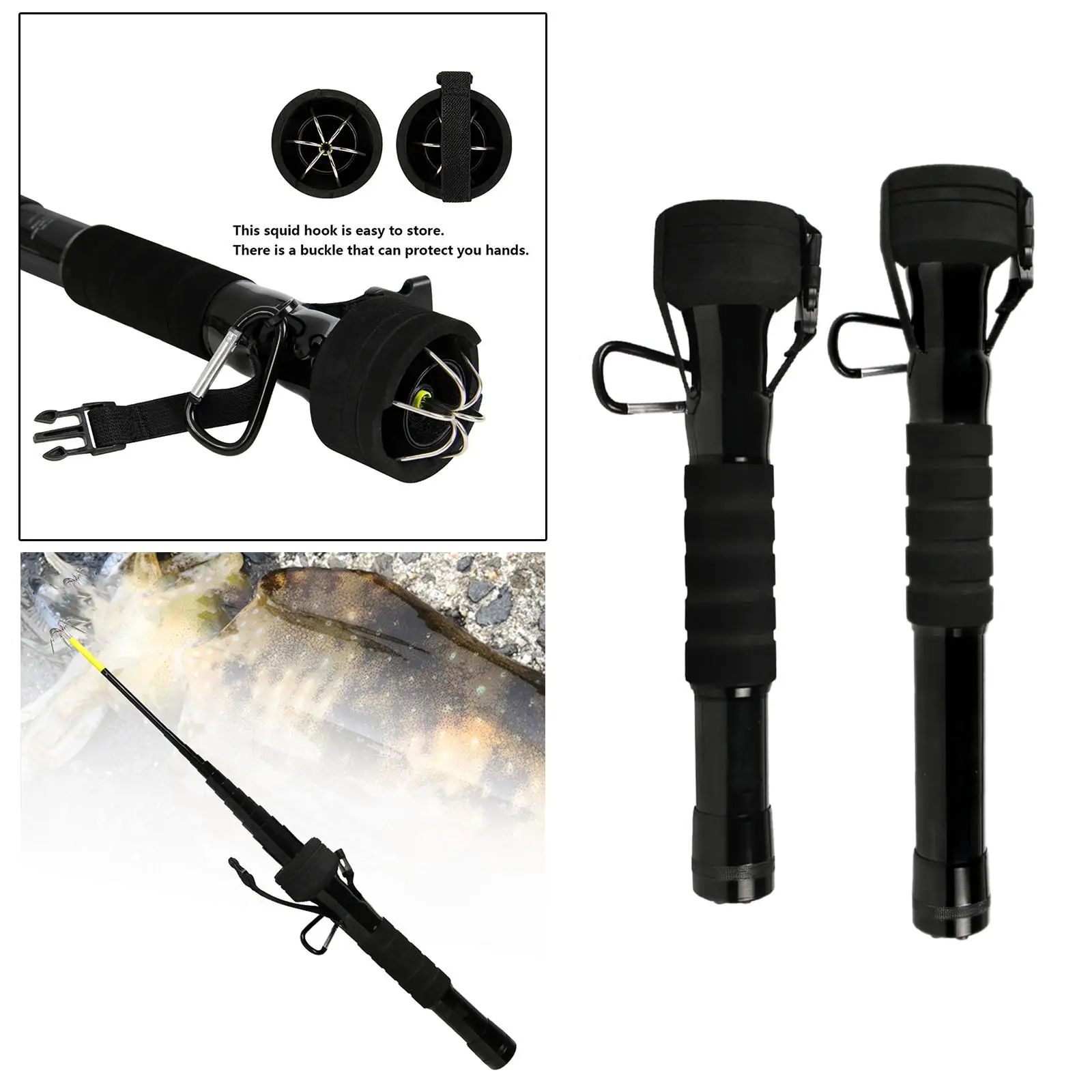 

Fishing Gaff Hook Sturdy Gaff Telescopic for Saltwater Offshore Rock Fishing