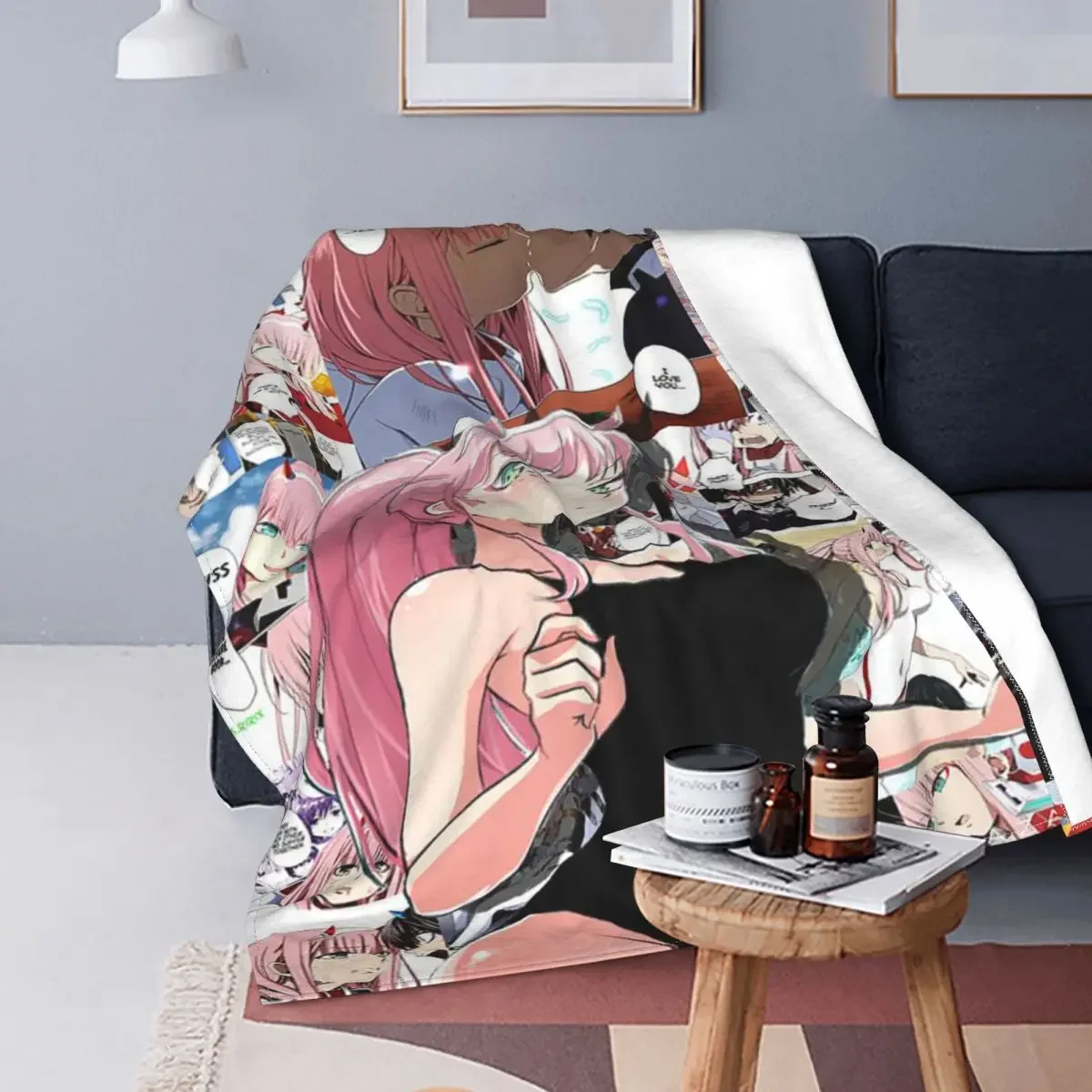 

Plaid Darling Baby Blanket Sofa Cover Flannel Summer Cloocl Anime Throw Blanket for Sofa Couch Bedding Throws Blankets