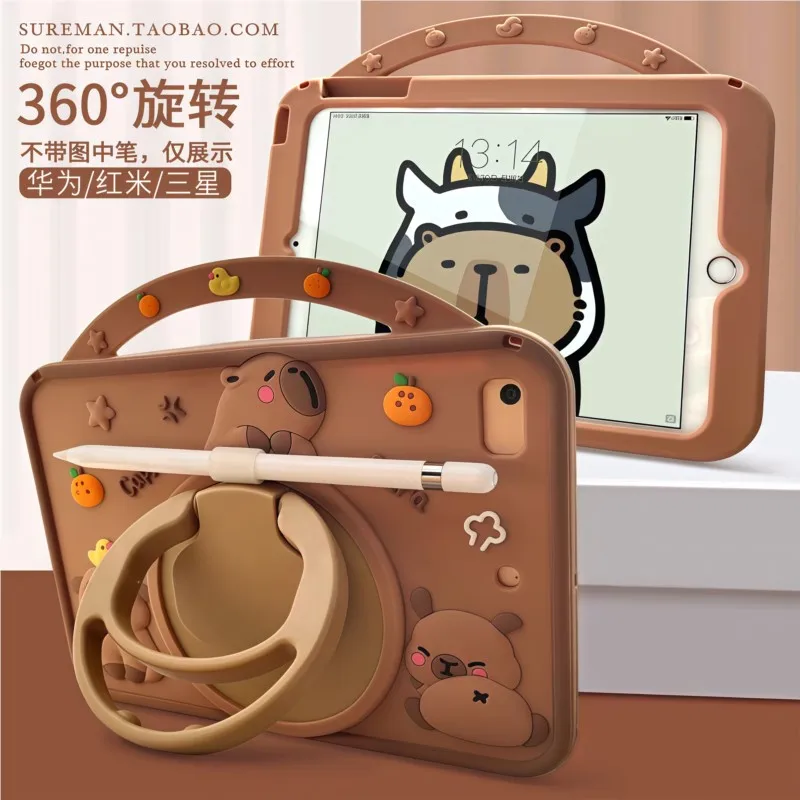 

For Tab A9 8.7 inchX110 Tab A9 Plus 11 inch S6Lite P620/P610 Cute Cartoon Children's Capybara Silicone Tablet Protective Case