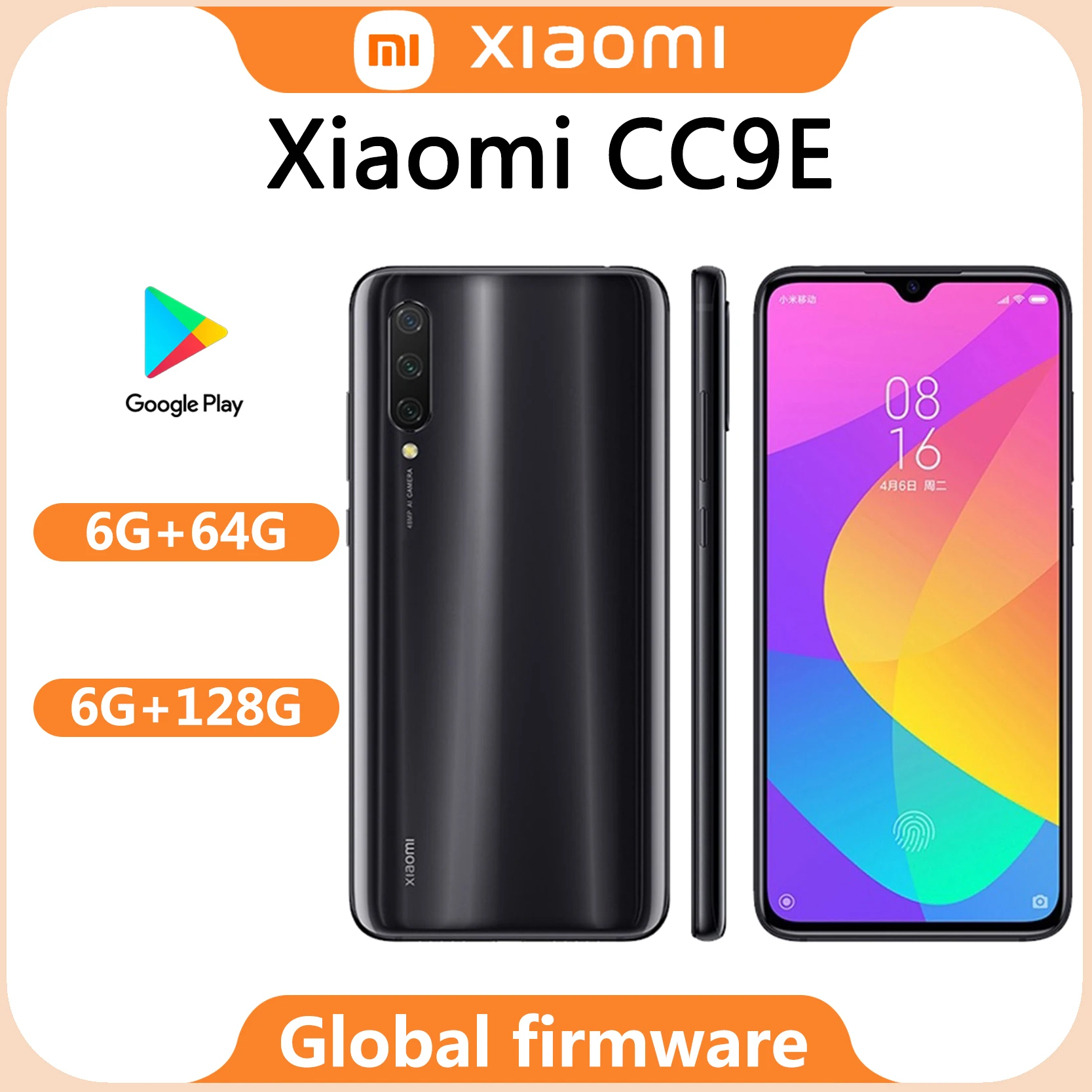 Smartphone xiaomi CC9e/MI A3 6.088-inch Qualcomm Snapdragon 665 1560x720 pixels 4030mAh 18w Bluetooth 5.0 Global firmware