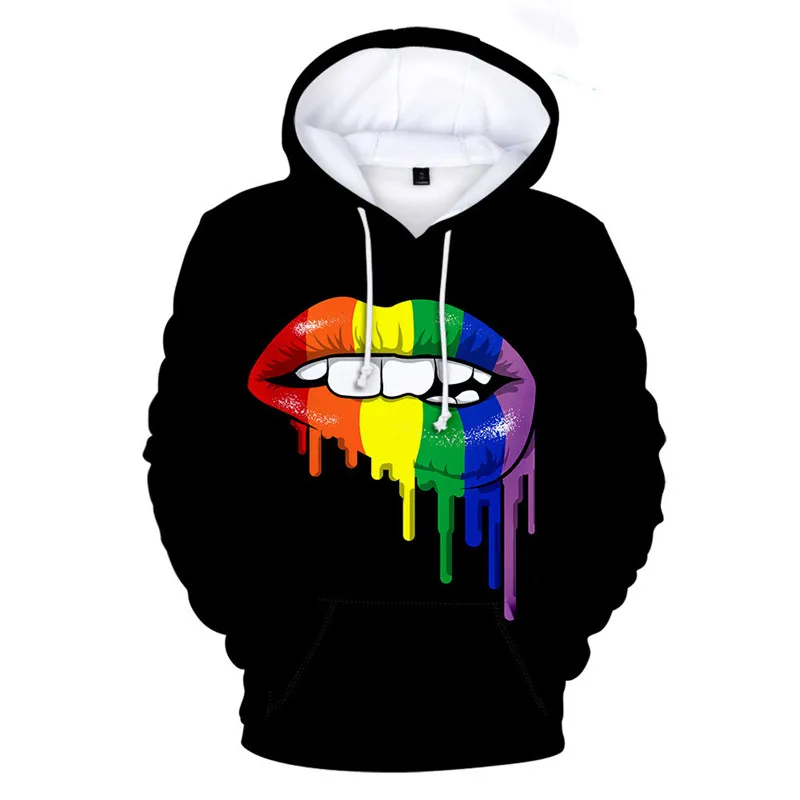 LGBT Rainbow Men Women Hoodie Gay Pride Flag Print pullovers Sweatshirts Boys Girls Coats Autumn Winter hoodies