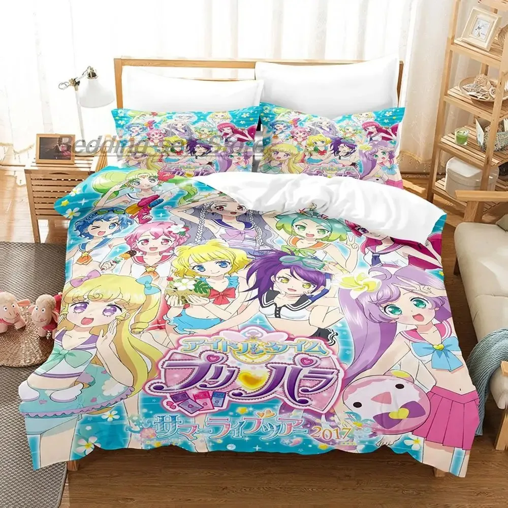 Idol Time Pripara Bedding Set Single Twin Full Queen King Size Bed Set Aldult Kid Bedroom Duvetcover Sets 3D Anime bed sheet set