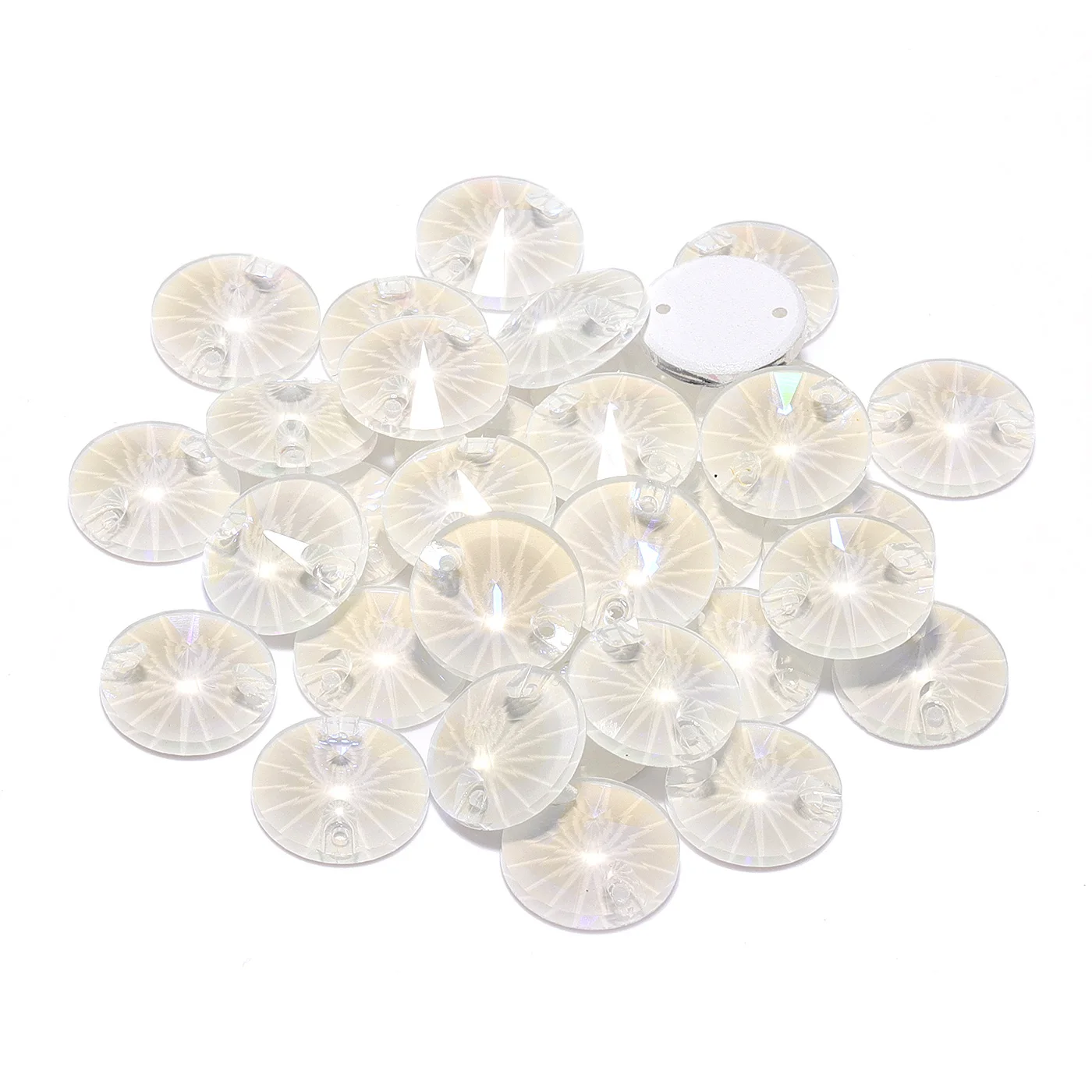 QIYI Rivoli Neon AAAAA Glass Sew On Flatback Rhinestones Sewing Crystal Stones For Clothes Accessories Wedding Dress