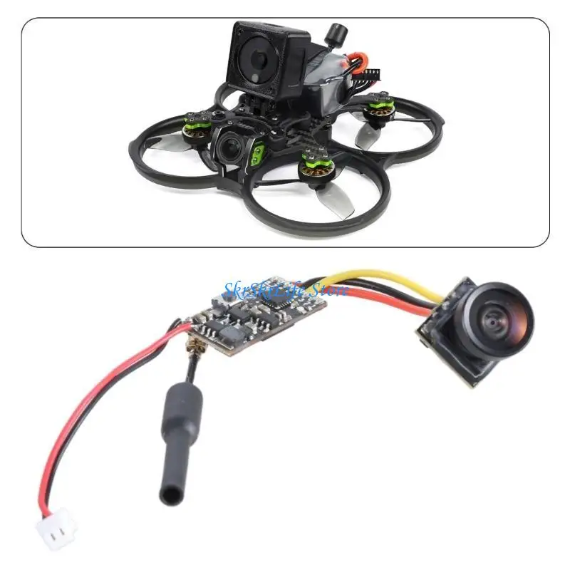 E65E 40CH 25mw 5.8G 800TVL FPV Camera Integrated Transmitter for Aircraft Photography Video Transmission
