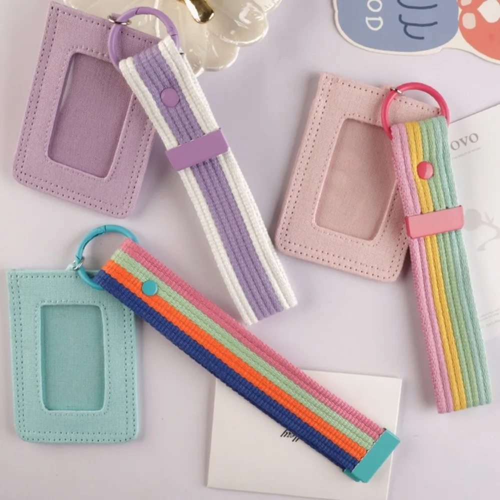 

Модный холщовый держатель для ID-карт и пропусков, однотонный, многофункциональный, для хранения кредитных карт и рабочих удостоверений