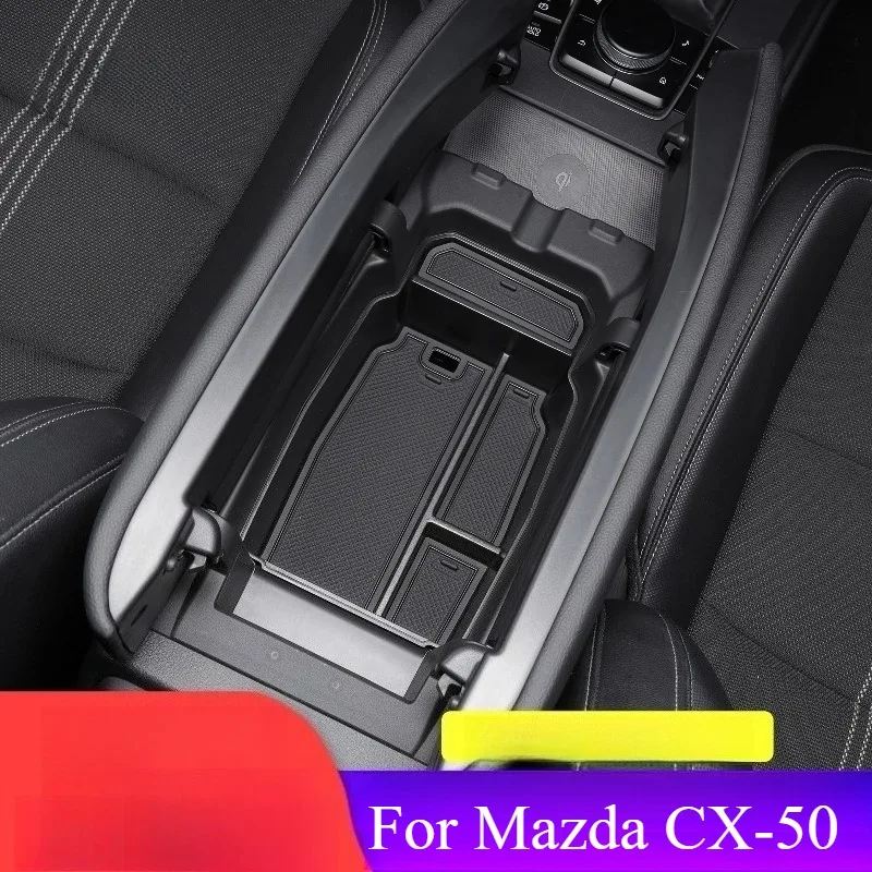 For Mazda CX-50, Multifunctional Car Armrest Storage Box - Interior Organizer Modification Accessory