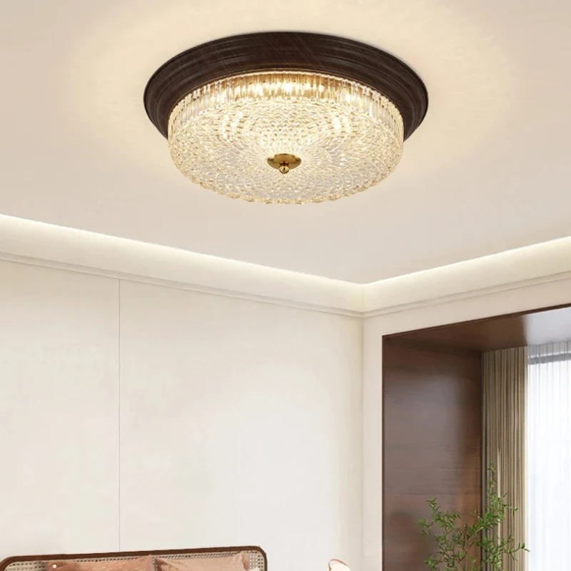 

Ретро-светильник потолочный LED с металлическим корпусом и текстурой дерева для спальни, кухни, ванной, балкона, домашний декор, осветительный прибор