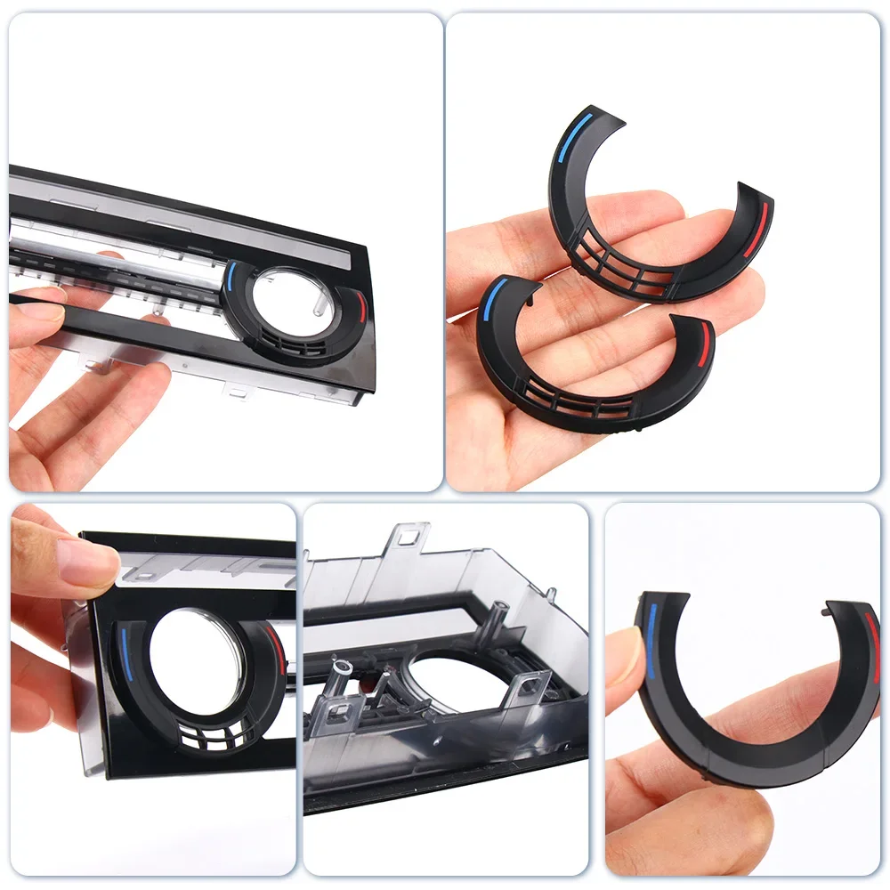 Car Rear Air Conditioner AC Switch Button Panel Control Frame Trim Circel For BMW 5 6 7 X5 X6 Series F10 F11 F06 F07 F01 F02 F15