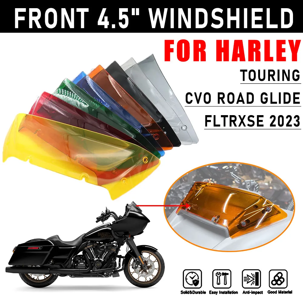 

Suitable For Harley Windshield Decoration 2023 2024 TOUring CVO Road Glide FLTRXSE New motorcycle Accessory Front 4.5 Inches
