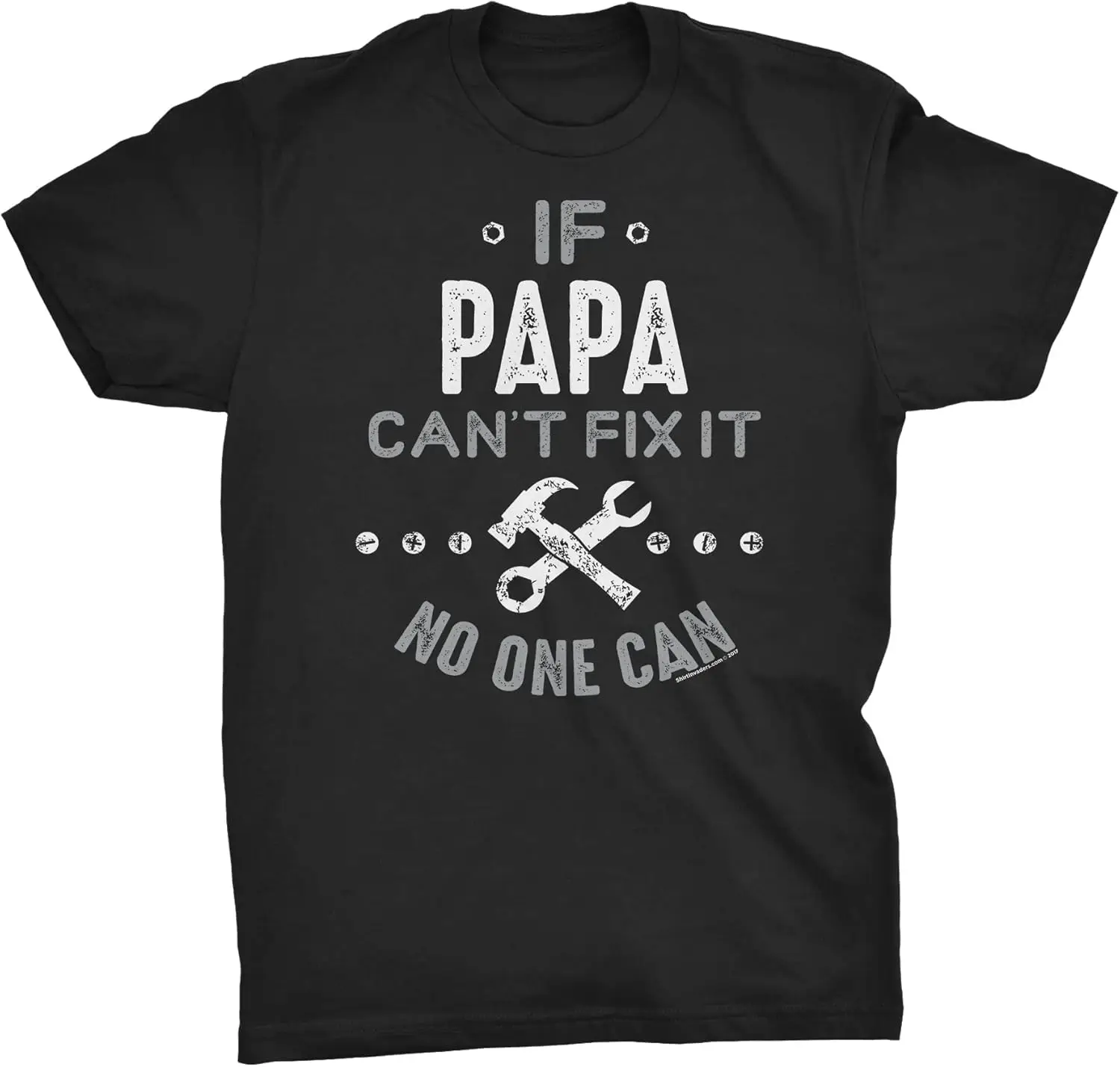 If Papa Can't Fix It No One Can - Funny Mens Graphic Tee Gift for Papa - 002A-Mens Graphic Tee