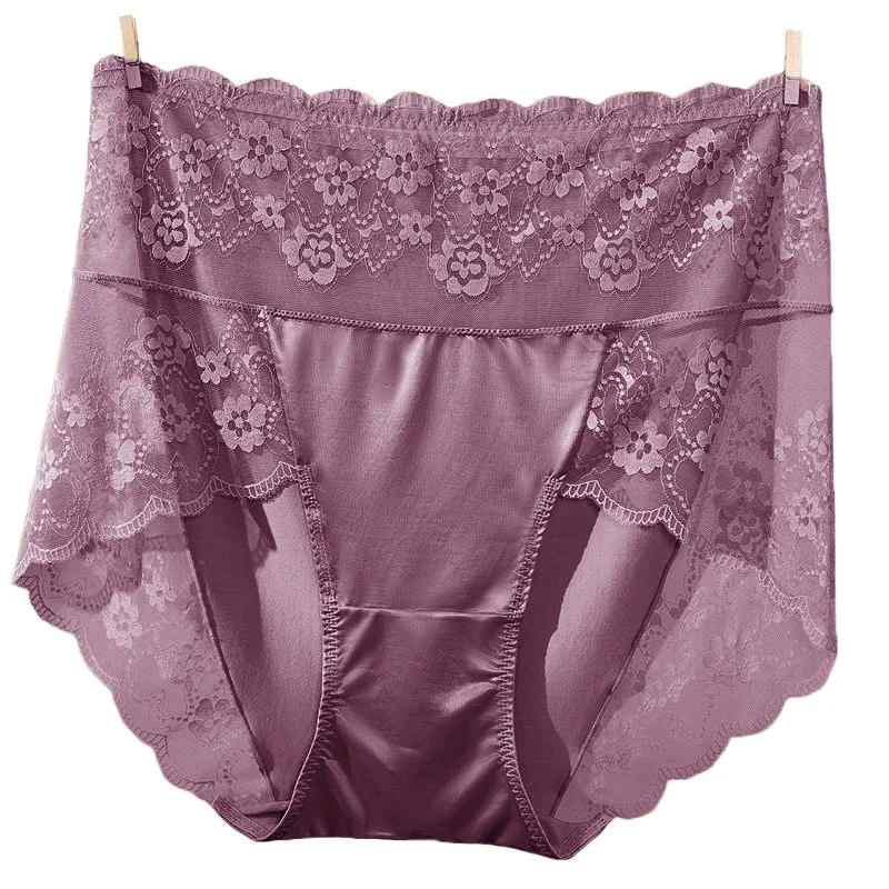 

4 пары нижнего белья больших размеров, новые осенние и зимние сексуальные кружевные трусы с высокой талией мм 105 кг, сетчатые женские шорты, гладкие и мягкие