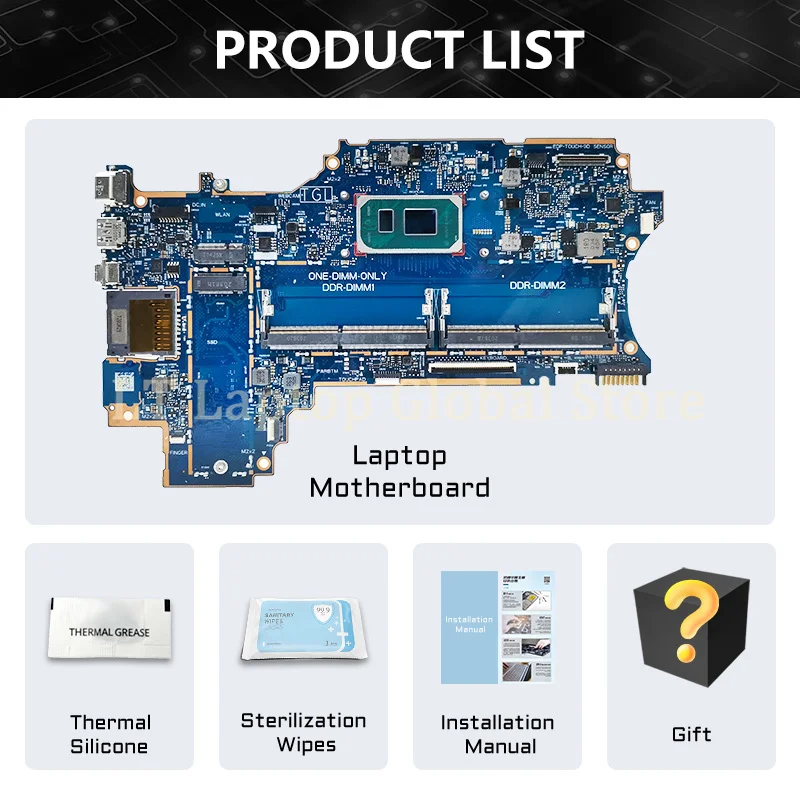 Motherboard Motherboard Notebook untuk HP X360 14-DW M21492-601 Laptop M21493-601 Mainboard CPU I3 I5 I7 11th Gen