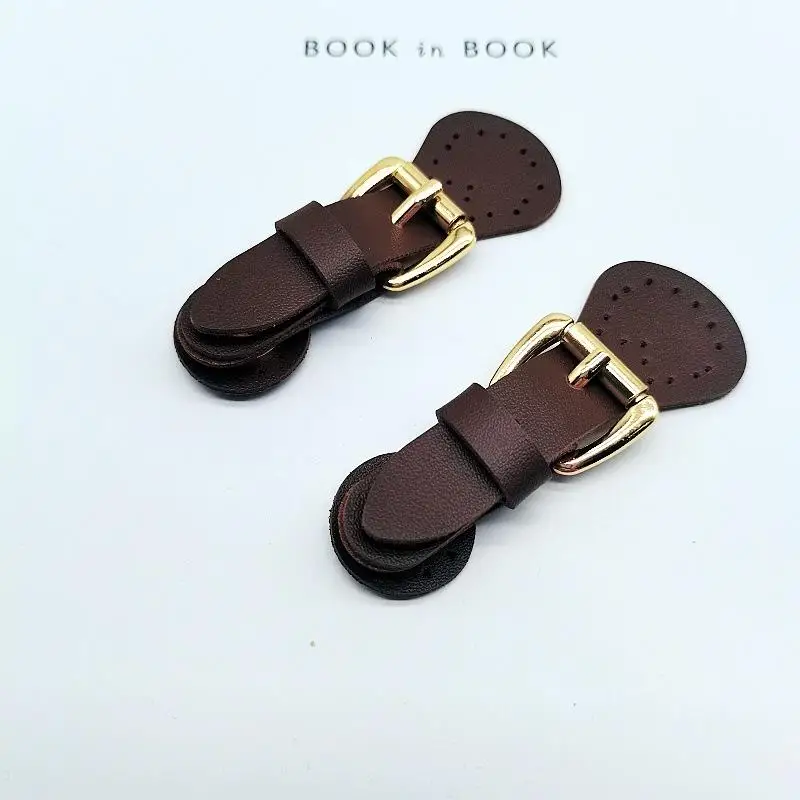 1Pcs Bag Buckle Lock Cowhide Sew On Snap Closure With Iron Alloy Button For Handbag Shoulder Bag Purse DIY Making