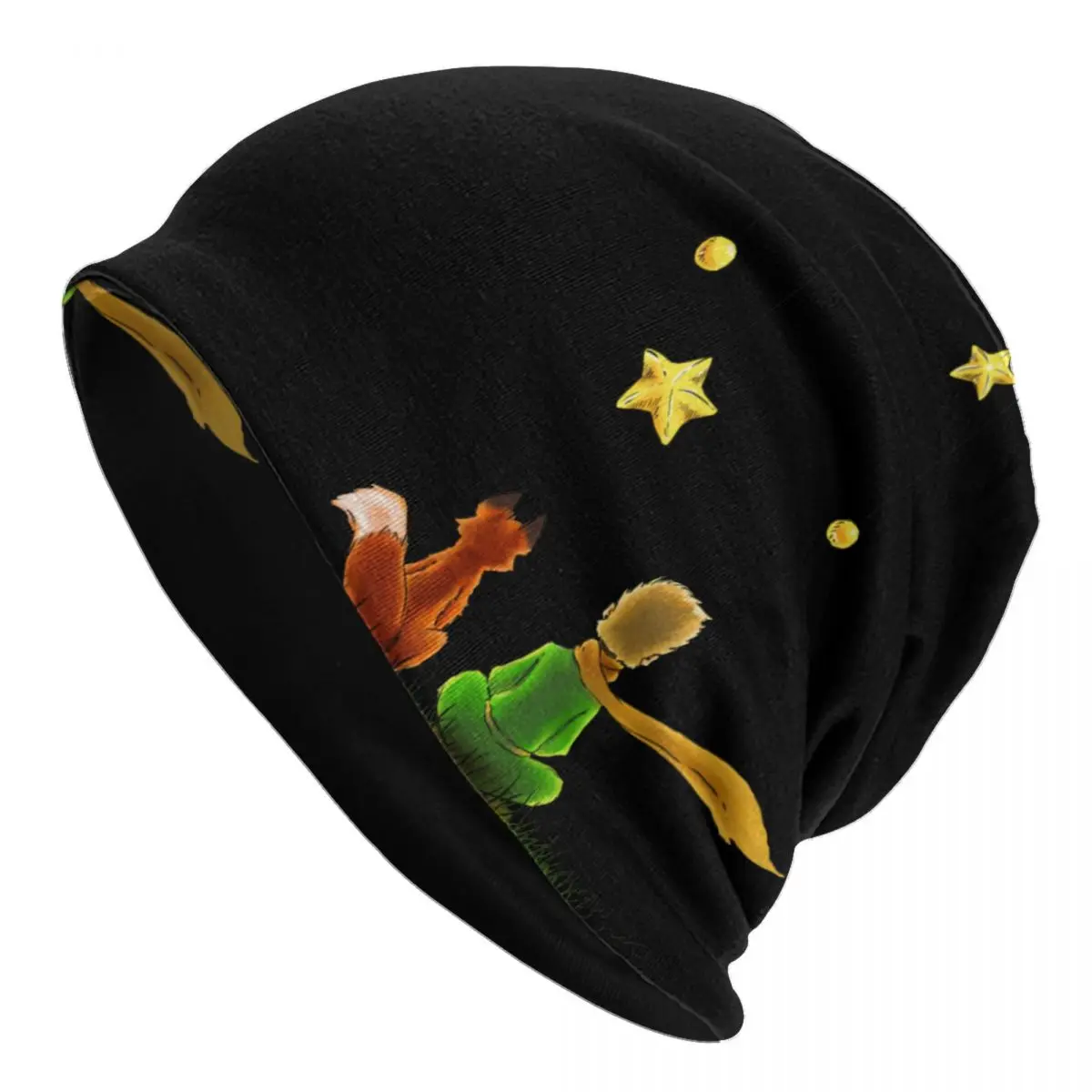 Little Prince Beanie Hats Le Petit Prince Looking at The Stars Bonnet Hats Men Fashion Outdoor Knit Hat Spring Pattern Warm Caps