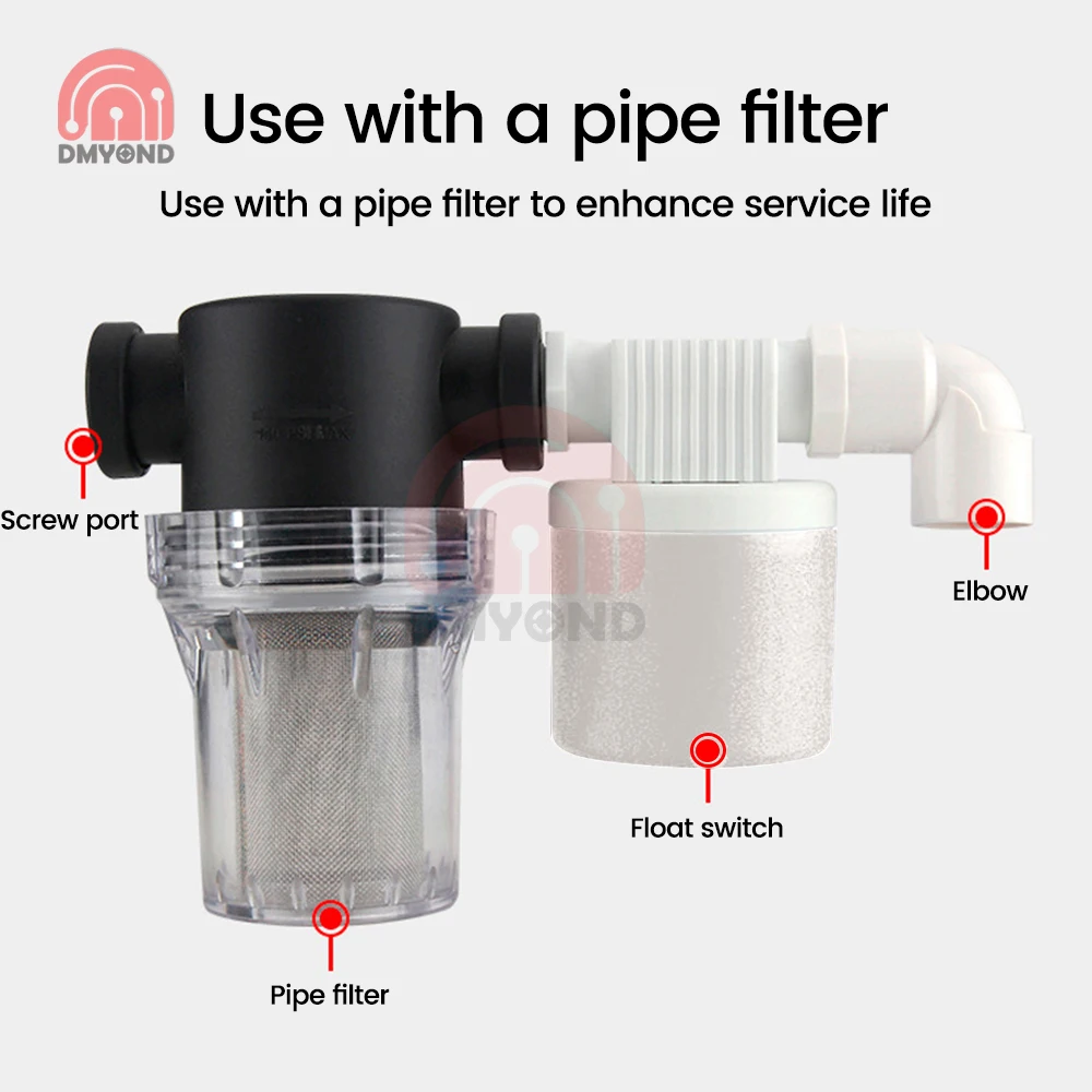 Automatic Water Level Control Valve 0.1-1.2kg, 1/2" 3/4" 1" Threads Auto On-Off Water Make-up Controller, No Electricity Needed