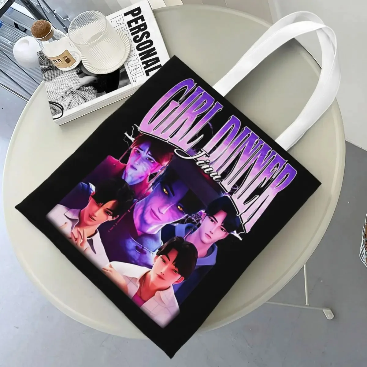 

KPop Demon Hunters Холщовая сумка на плечо Новый рюкзак с логотипом Женская модная сумка Повседневная уличная одежда
