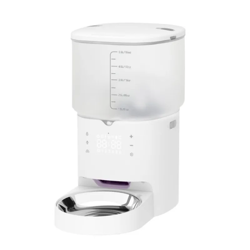 Key type intelligent automatic feeder for timed ration feeding pet bowl feeder pet electronic products