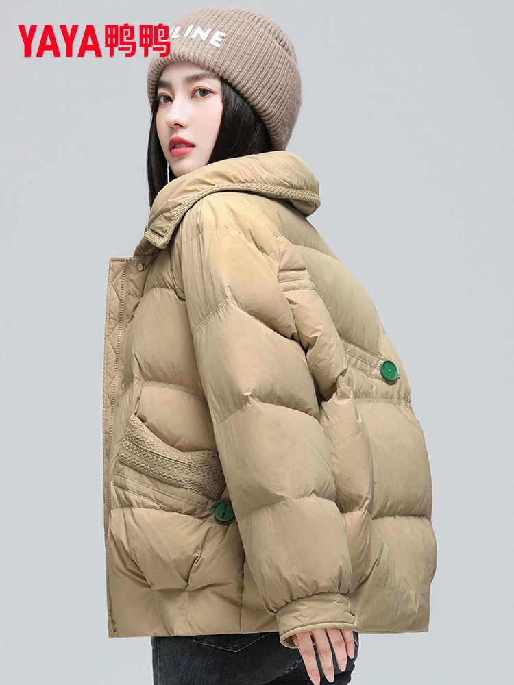 Winter Fashion Women Down Coat New High End Leisure Girl Topcoat Thickened Warm White Duck Down Parkas Oversized Women