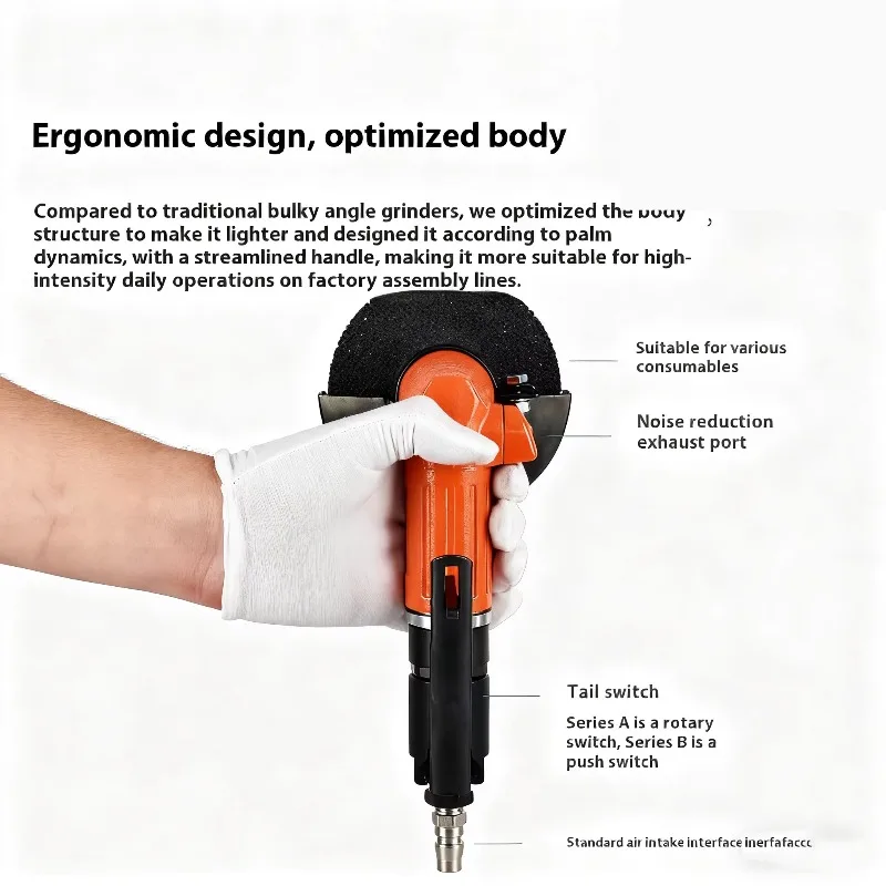Pneumatic Angle Grinder Sander Factory Wholesale Pneumatic Mini Chamfering Tool High Efficiency High Quality Die Steel