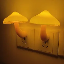 Slaapkamer Led-nachtlampje Paddestoel Muur Automatische sensorlamp Warm wit Lichtregelsensor Slaapkamerlicht Woondecoratie