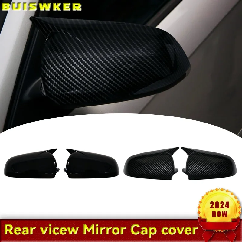 

Carbon Fiber Rearview Mirror Cap Wing Side Mirror Cover For Audi A3 S3 8P 05-08 A4 S4 B6 B7 8E 8H A6 S6 C6 4F Sticking