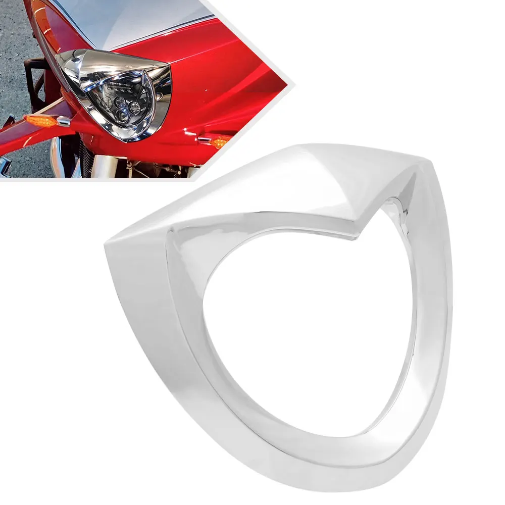 motorcycle ABS Plastic Chrome Headlight Visor Trim Cover For Harley Victory Cross Country 2010 2011 2012 2013 2014 2015 2062017