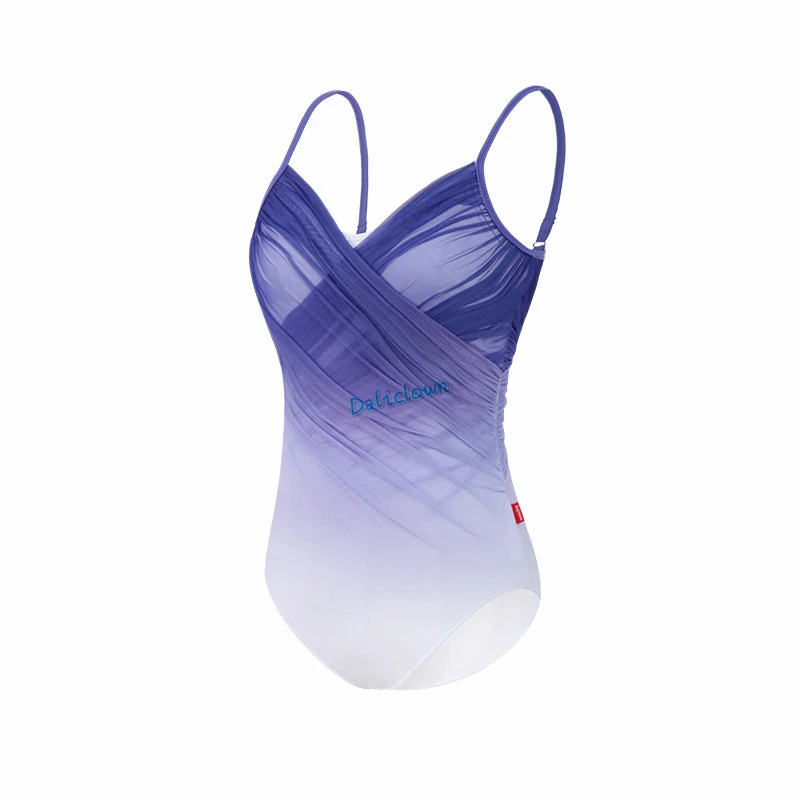 Thanh Lịch Gradient Trữ Tình Ba Lê Leotard Dancewear Cổ Tích Đầm Jazz Bộ Trang Phục Gợi Cảm Nữ Trưởng Thành Múa Ba Lê Tập Thể Leotard