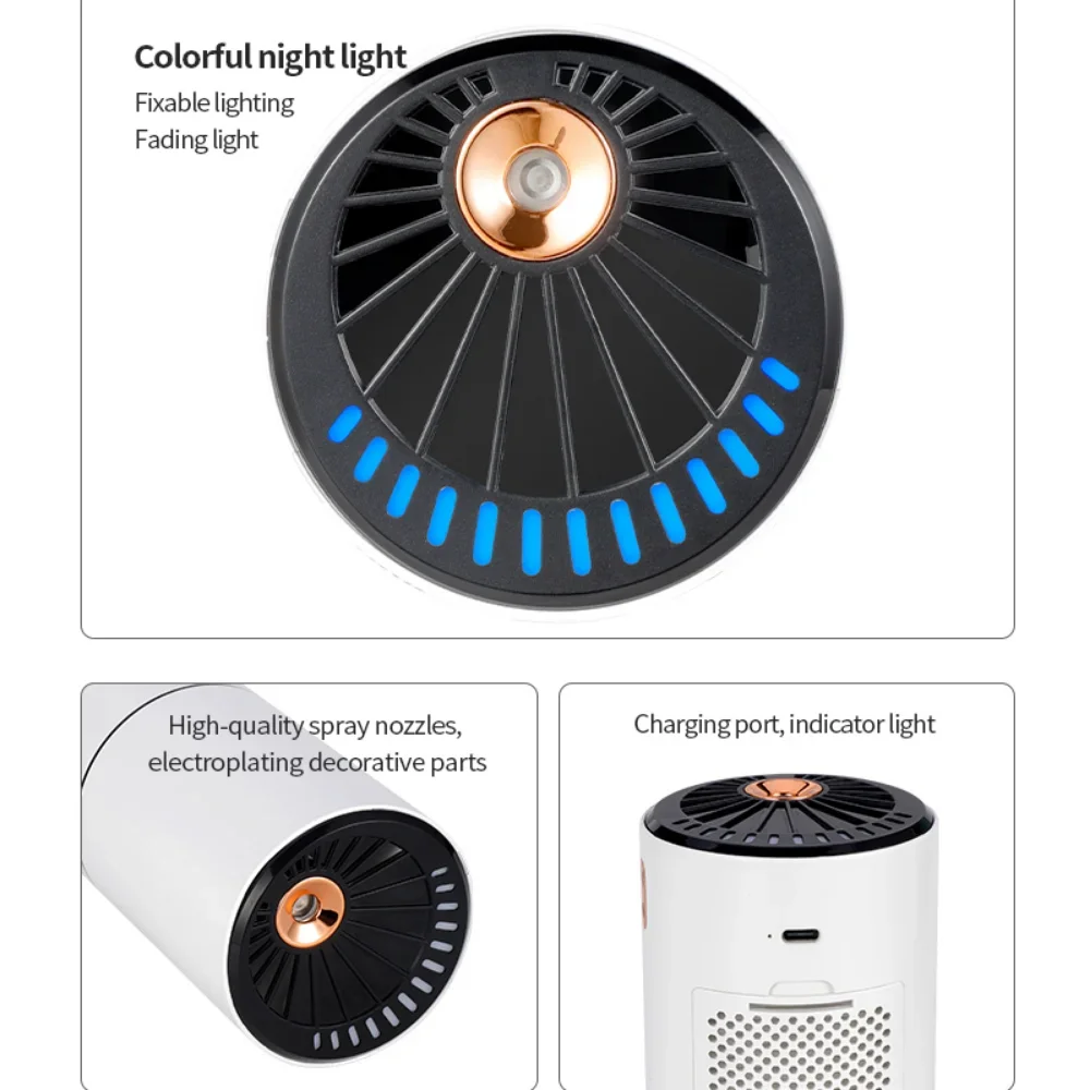 Auto Air Purifier Reiniger Negative Ionen Generator Spray Lufterfrischer Air Ionisator Sauerstoff-bar Bunte lichter Tragbare Luftbefeuchter
