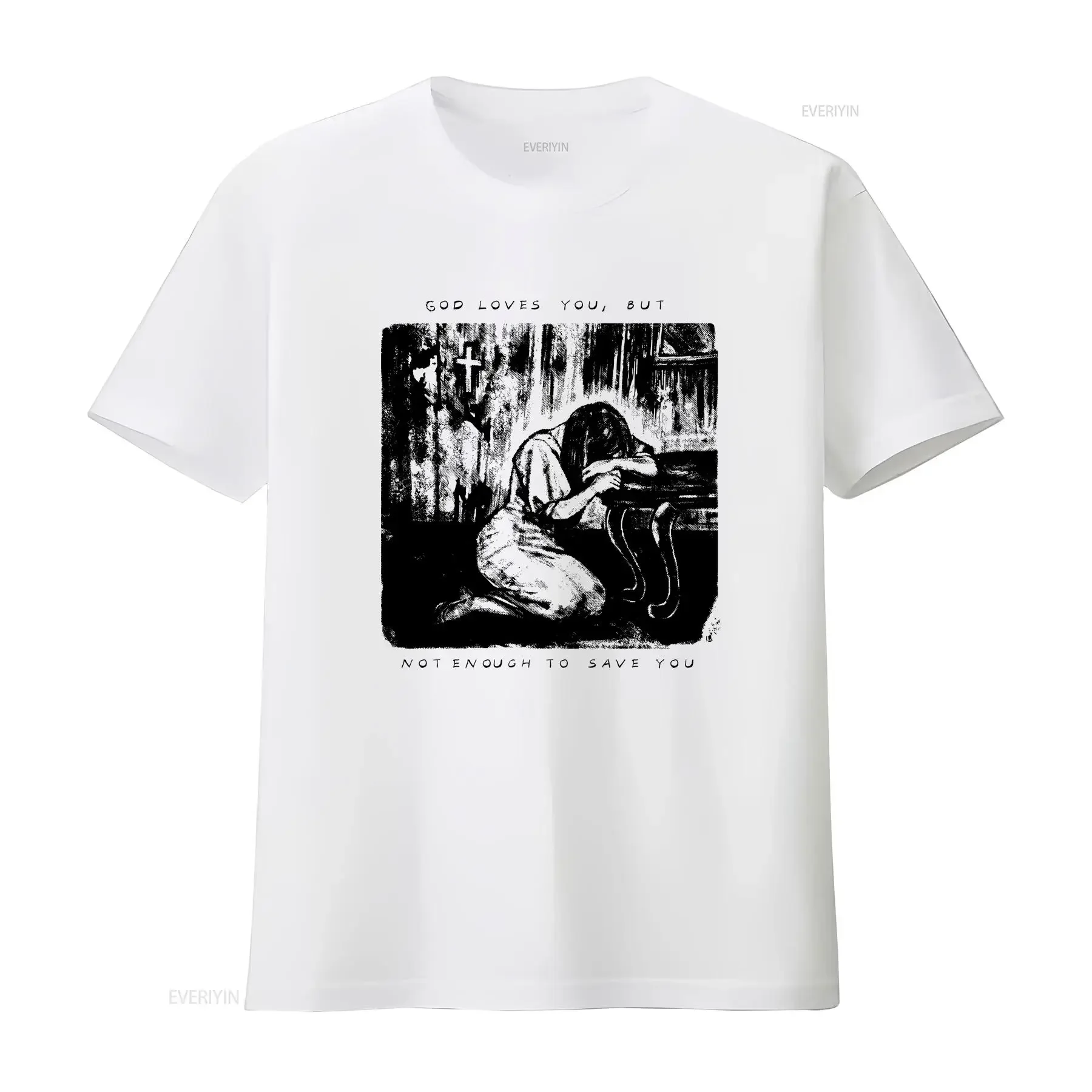 

Футболка Ethell Cain Not Enough To Save You с длинным или коротким рукавом, винтажная, с эффектом потертости, унисекс, повседневная, слегка стильная, универсальная