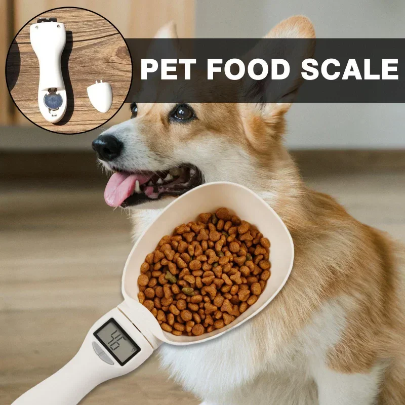 Pet Food Scale LCD Electronic Precision Weighing Tool Dog Cat Feeding Food Measuring Spoon Digital Display Kitchen Scale